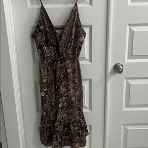 NWT Zury Brown Paisley Dress